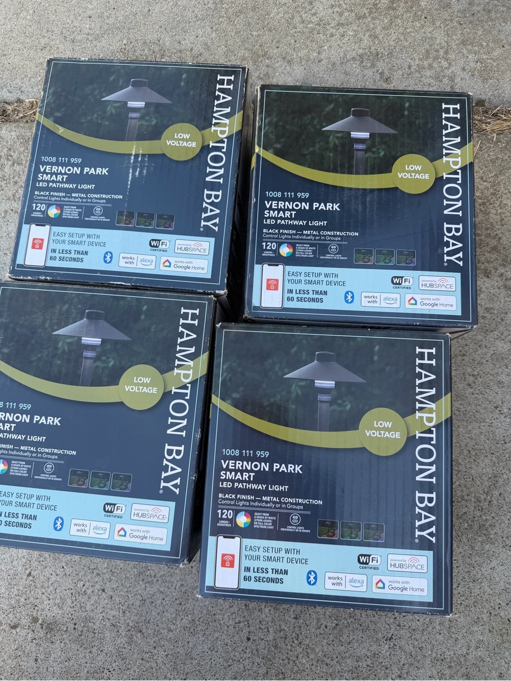 Vernon Park Smart LED Pathway Light - Black (Set of 4)